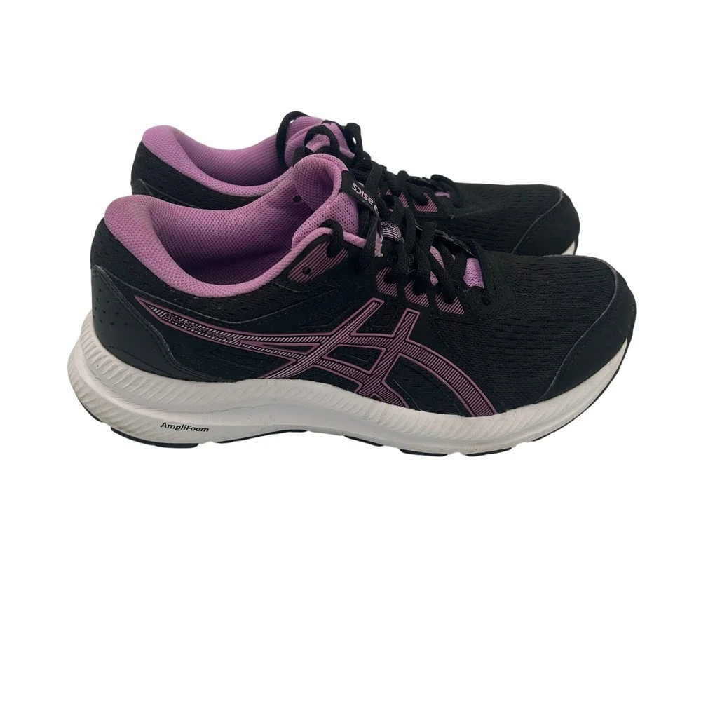 ASICS Gel Contend Women's Running Shoes Athletic Sneakers Black‎ Purple Size 7.5